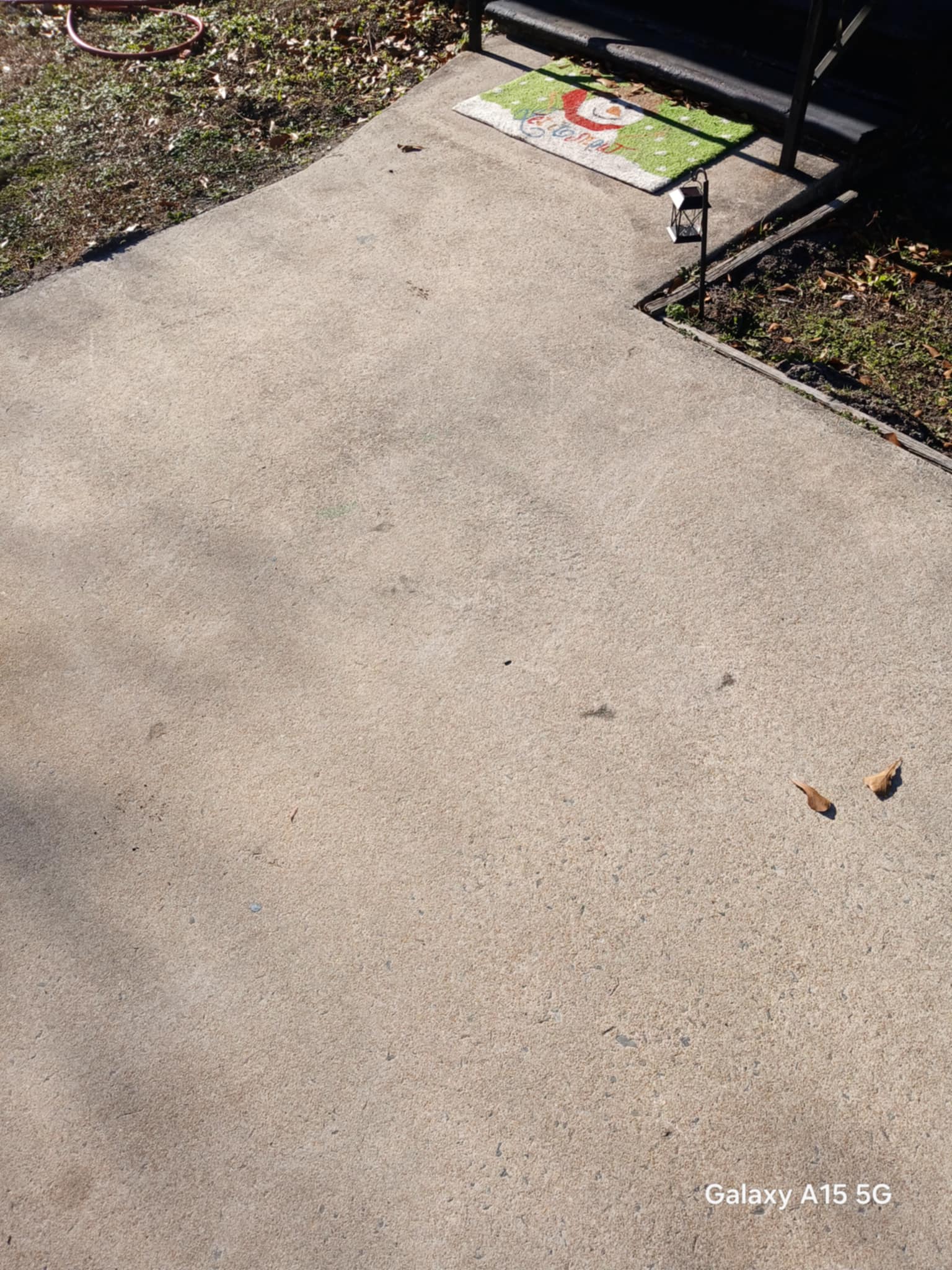 After driveway cleaning