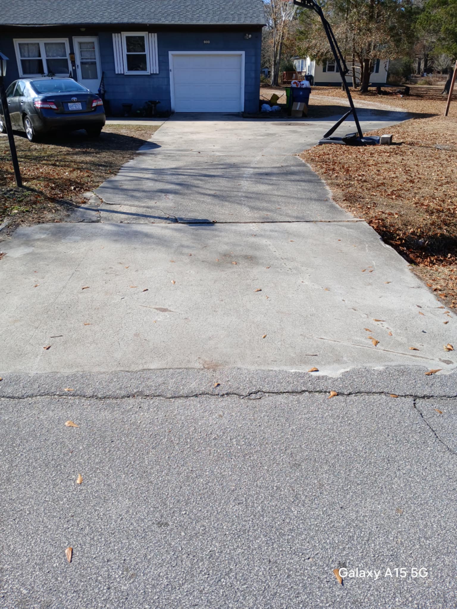 Before driveway cleaning